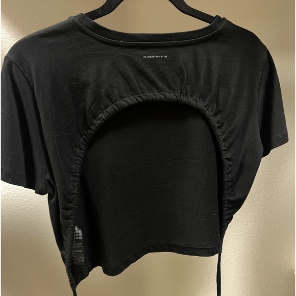 All Saints Open Back Tie T Shirt Only Used Once! - Picture 1 of 3